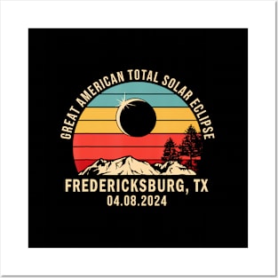 Fredericksburg Tx Texas Total Solar Eclipse 2024 Posters and Art